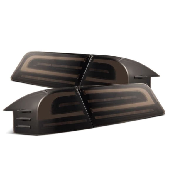 AlphaRex Luxx Series LED Tail Lights for Tesla Model S (2012-2016) - Black Smoke