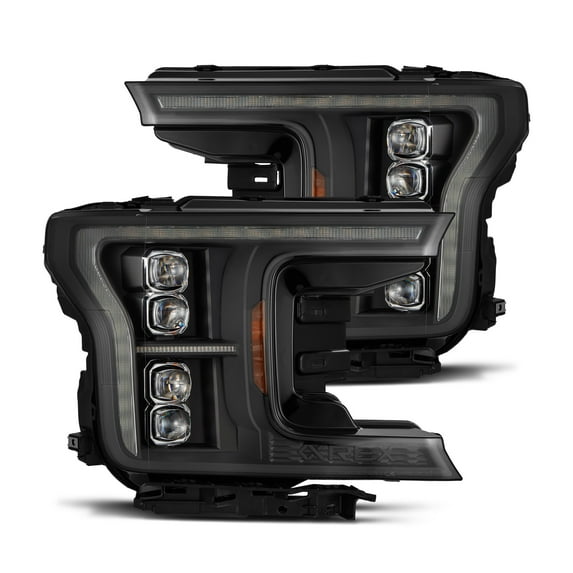 AlphaRex 18-20 Ford F150 (MK II 14th Gen Style) NOVA-Series LED Projector Headlights Black