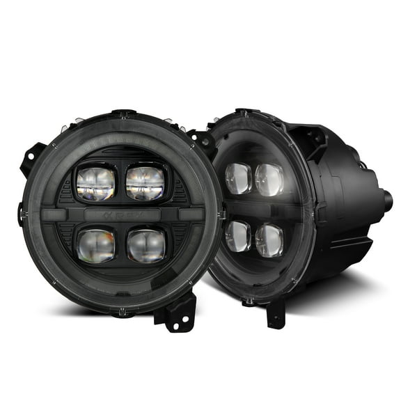 AlphaRex 18-23 Jeep Wrangler JL/Gladiator JT NOVA-Series LED Projector Headlights Alpha-black