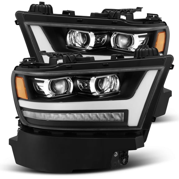 AlphaRex 19-23 Ram 1500 LUXX-Series LED Projector Headlights Black