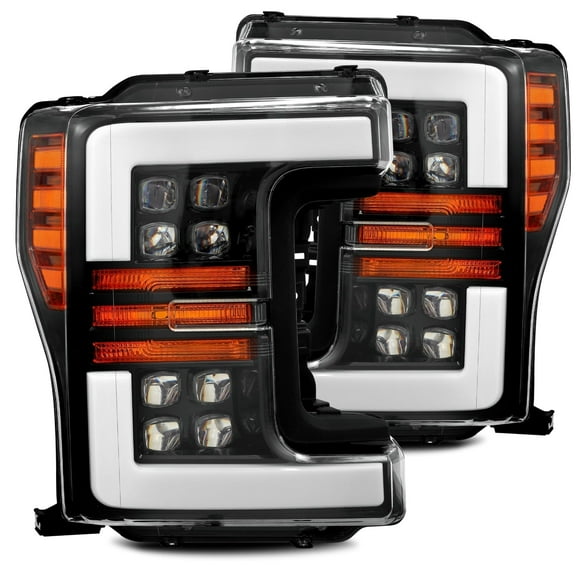 AlphaRex 2017-2019 Ford Super Duty NOVA-Series LED Projector Headlights Jet Black