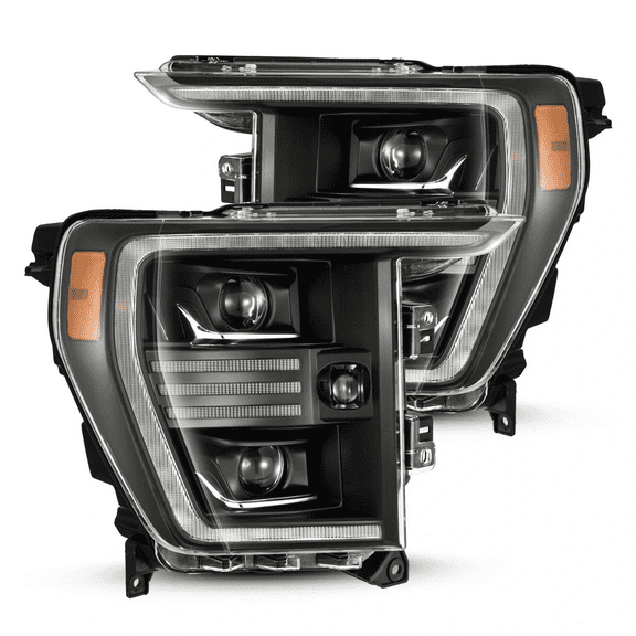 AlphaRex 21-23 Ford F150 PRO-Series Halogen Projector Headlights Black