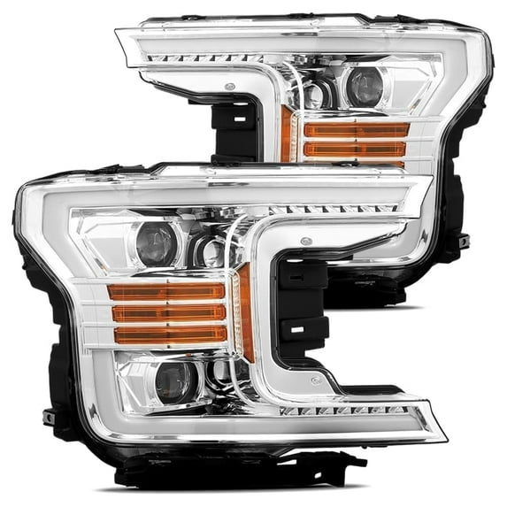 AlphaRex PRO-Series 2018-2020 Ford F150 Halogen Projector Headlights - Chrome