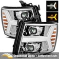 thumbnail image 1 of AlphaRex PRO-Series Chrome For 07-13 Chevy Silverado 1500/07-14 Silverado 2500HD/3500HD LED Tube Dual Projector Headlights with Switchback DRL/Sequential Signal/Activation Light, 1 of 7