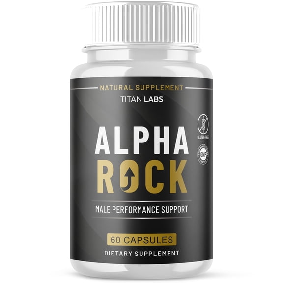 AlphaRock Advanced Formula Natural Supplement Pills for Max Strength 60 Capsules