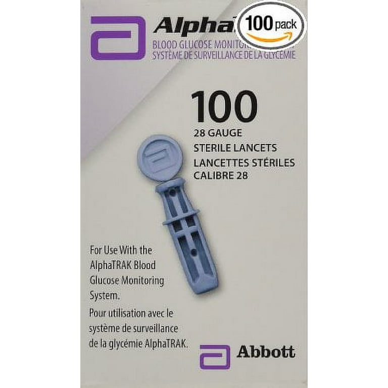 AlphaTRAK 2 Lancets 100 Count Box 2 Pack 