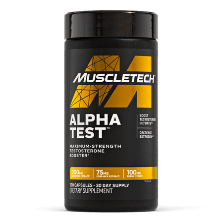 AlphaTest ATP & Testosterone Booster for Men, Boost Free Testosterone and Enhance ATP Levels, 120 Count