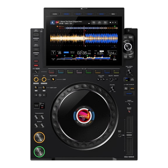AlphaTheta CDJ-3000X High-Resolution Professional DJ Player (Black)