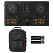 AlphaTheta DDJ-FLX2 Compact 2-Channel DJ Controller with Backpack Package