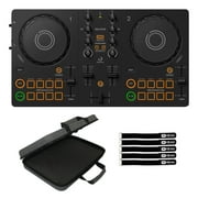 AlphaTheta DDJ-FLX2 Compact 2-Channel DJ Controller with Case Package