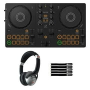 AlphaTheta DDJ-FLX2 Compact 2-Channel DJ Controller with Numark Headphones Package