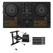 AlphaTheta DDJ-FLX2 Compact 2-Channel DJ Controller with Stand Package