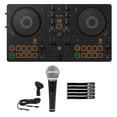 thumbnail image 1 of AlphaTheta DDJ-FLX2 Compact 2-Channel DJ Controller with Vocal Microphone Package, 1 of 9