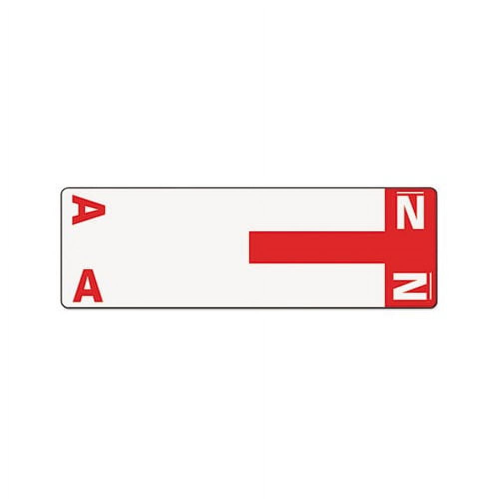 AlphaZ Color-Coded First Letter Combo Alpha Labels, A/N, 1.16 x 3.63, Red/White, 5/Sheet, 20 Sheets/Pack AlphaZ Color-Coded First Letter Combo Alpha Labels, A/N, 1.16 x 3.63, Red/White, 5/Sheet, 20 Sheets/Pack