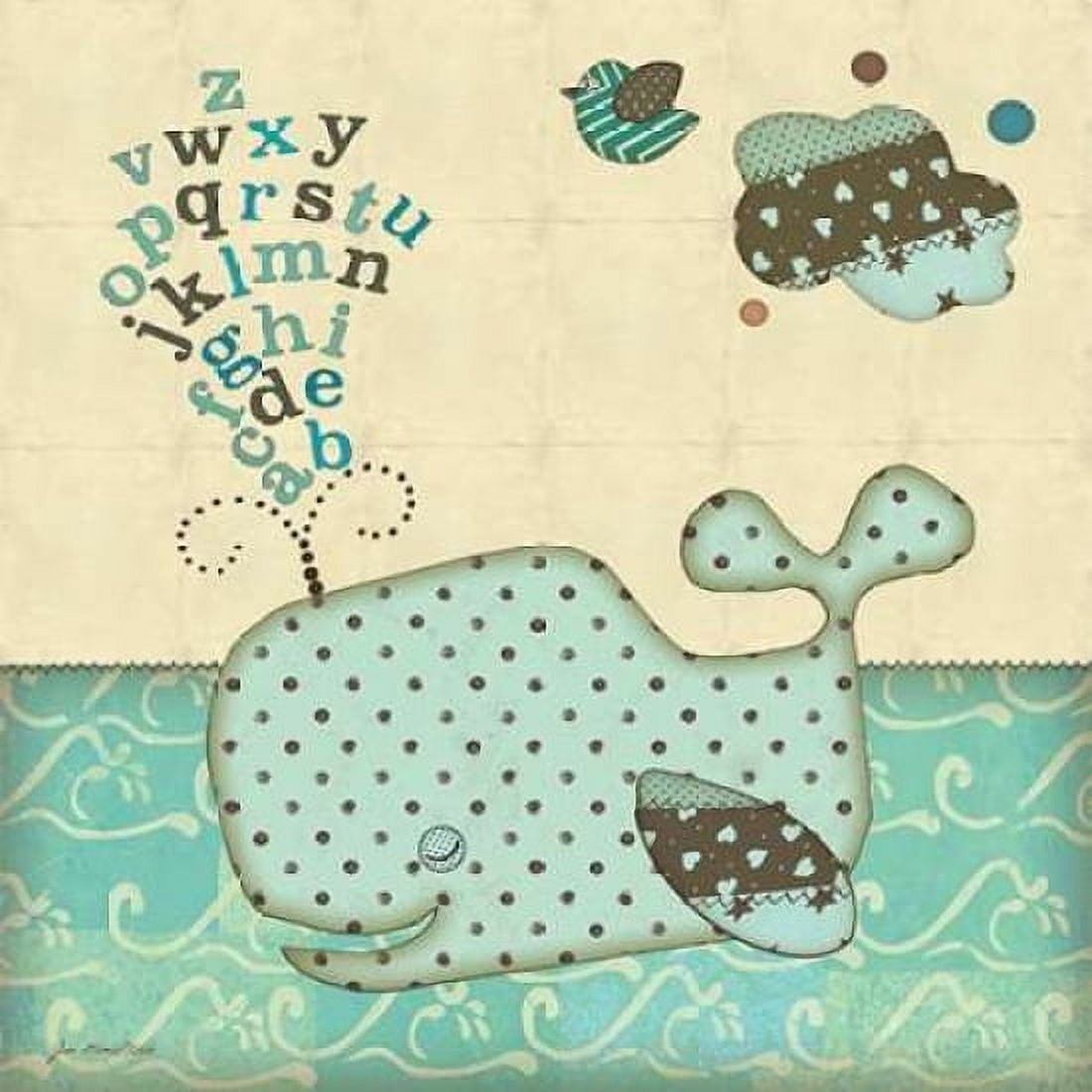 Alphabe Whale Canvas Art - Jo Moulton (24 x 24)