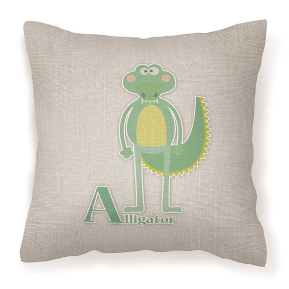 Alphabet A For Alligator Fabric Decorative Pillow