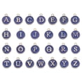 thumbnail image 1 of Alphabet A-Z Enamel Letter Charm Jewelry Charm Enamel Initial Charm Gold Dark Blue Pendant Charm, 52 Pack, 1 of 6
