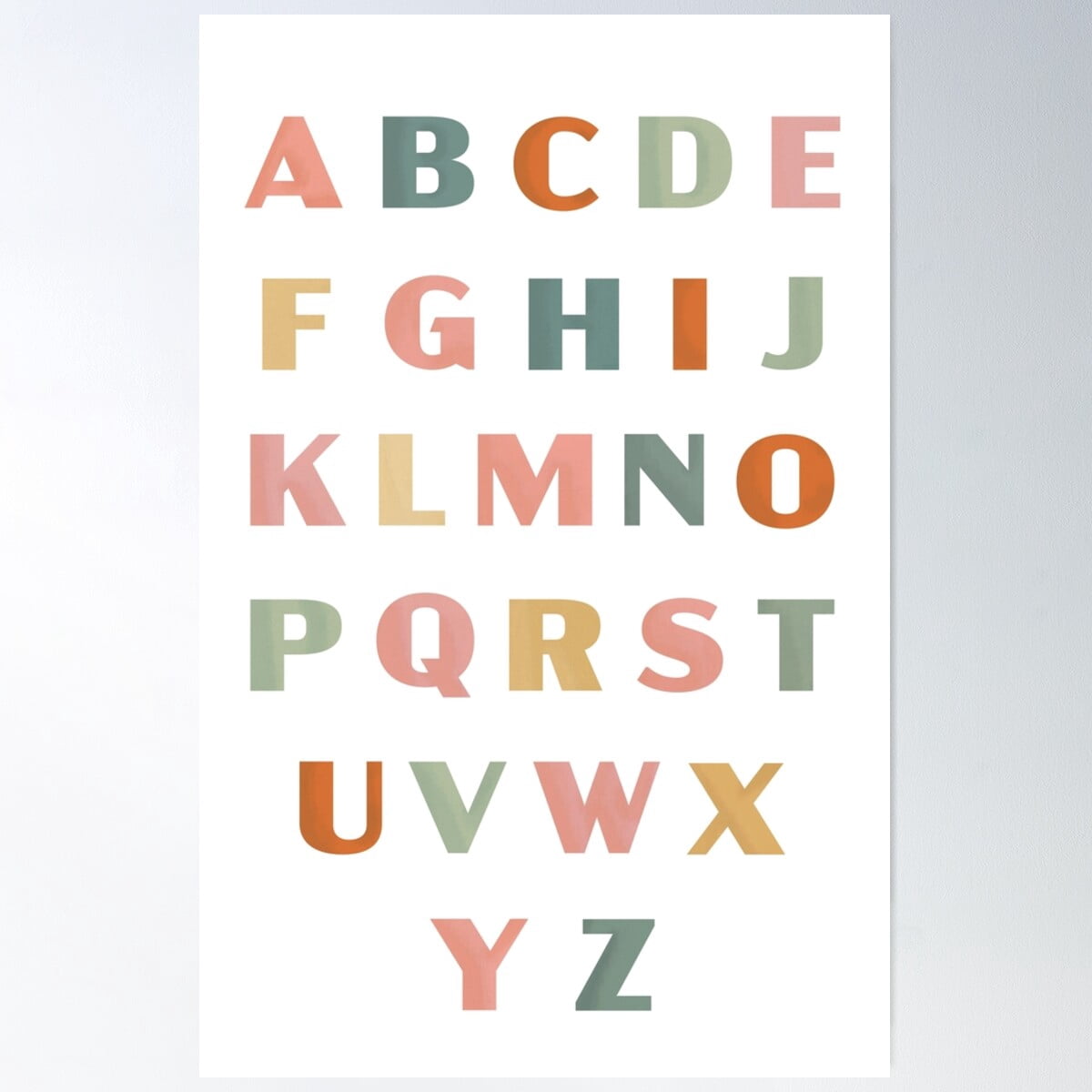 Alphabet Abc Educational Classroom Poster | Homeschool Decor | Nursery ...