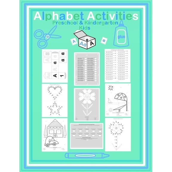 Alphabet Activities Preschool & Kindergarten Kids: Fun ABC cut & paste Workbook for Beginning learners Elementary childr, (Paperback)
