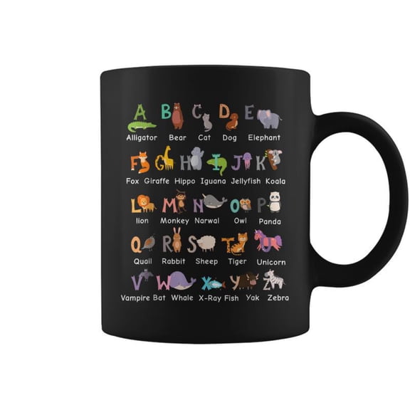 Alphabet Animal Abcs Learning For Boys Girls Adults Coffee Mugs