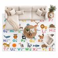 Alphabet Area Rug 8'x10', Cartoon Cute Colorful Alphabet Large Area ...