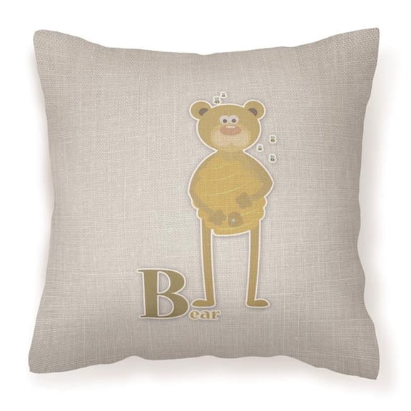 Alphabet B For Bear Fabric Decorative Pillow