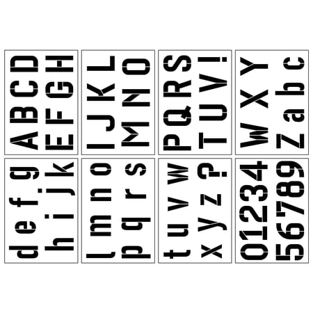 Alphabet Bold Sans Serif Stencils - 7" x 10" by Craft Smart - 64 designs