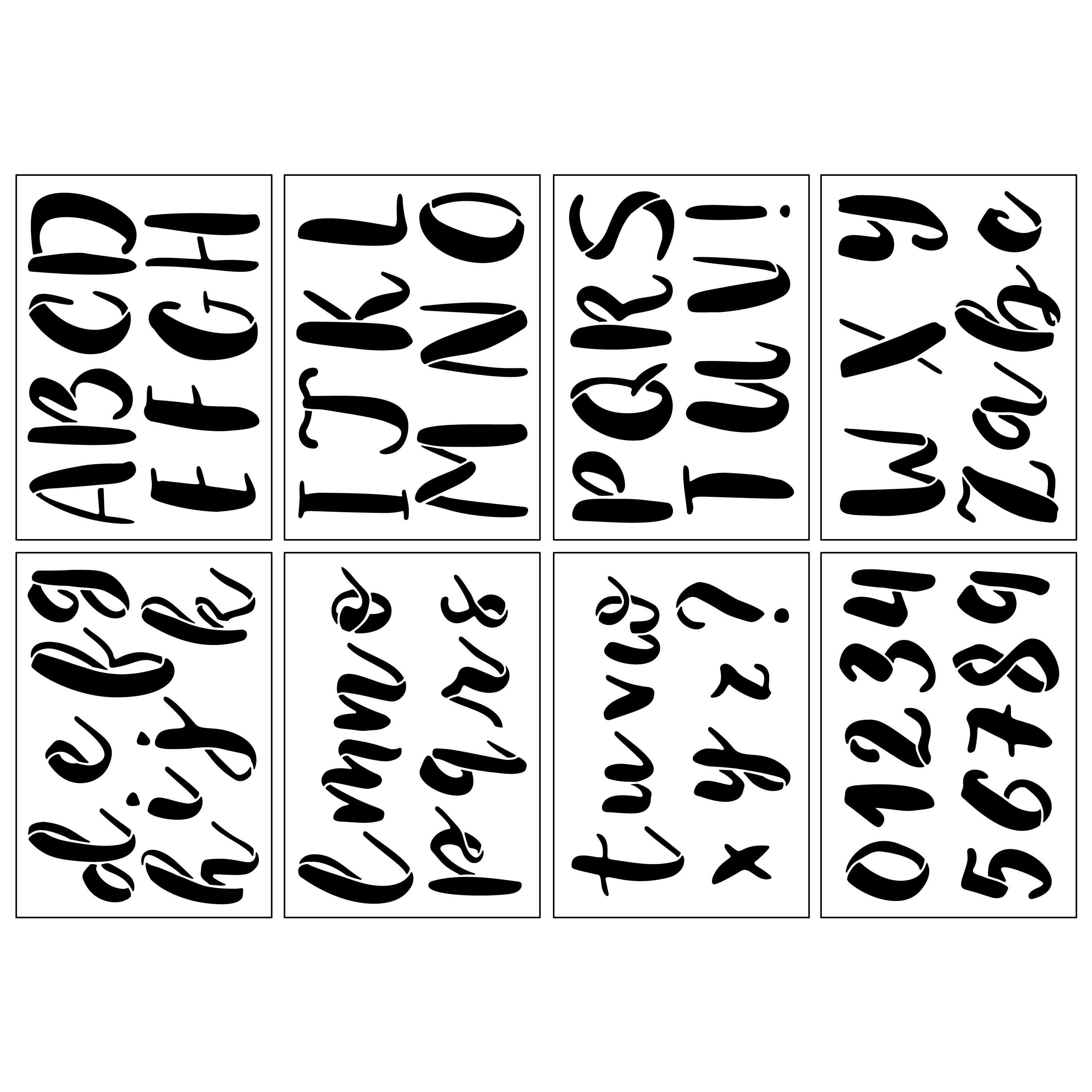 Alphabet Brush Letters Stencils by Craft Smart – 7