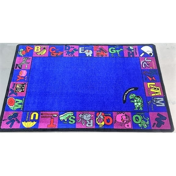 Kids World Carpets Kids World Alphabet Charlie Multicolor Nylon Machine-tufted Area Rug (5' x 8') - EXACT SIZE