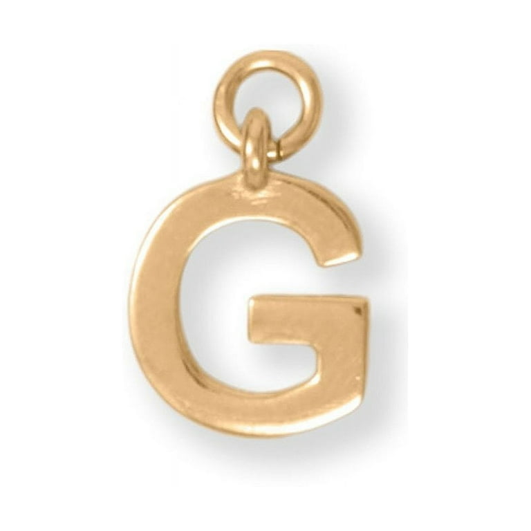 Alphabet Charm 14k Gold-plated Sterling Silver Letter A Alphabet Charm 14k Gold-plated Sterling Silver Letter A