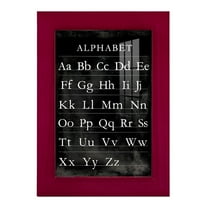 Alphabet Chart - Framed Print w/glass - Cherry Red