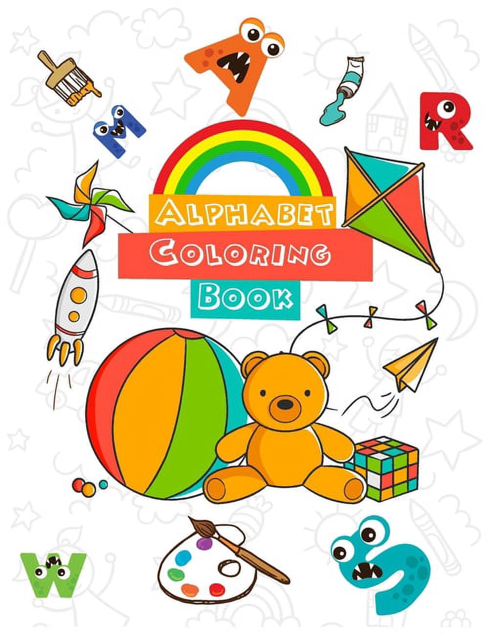 Alphabet Coloring Book: Learn with fun, (Paperback)