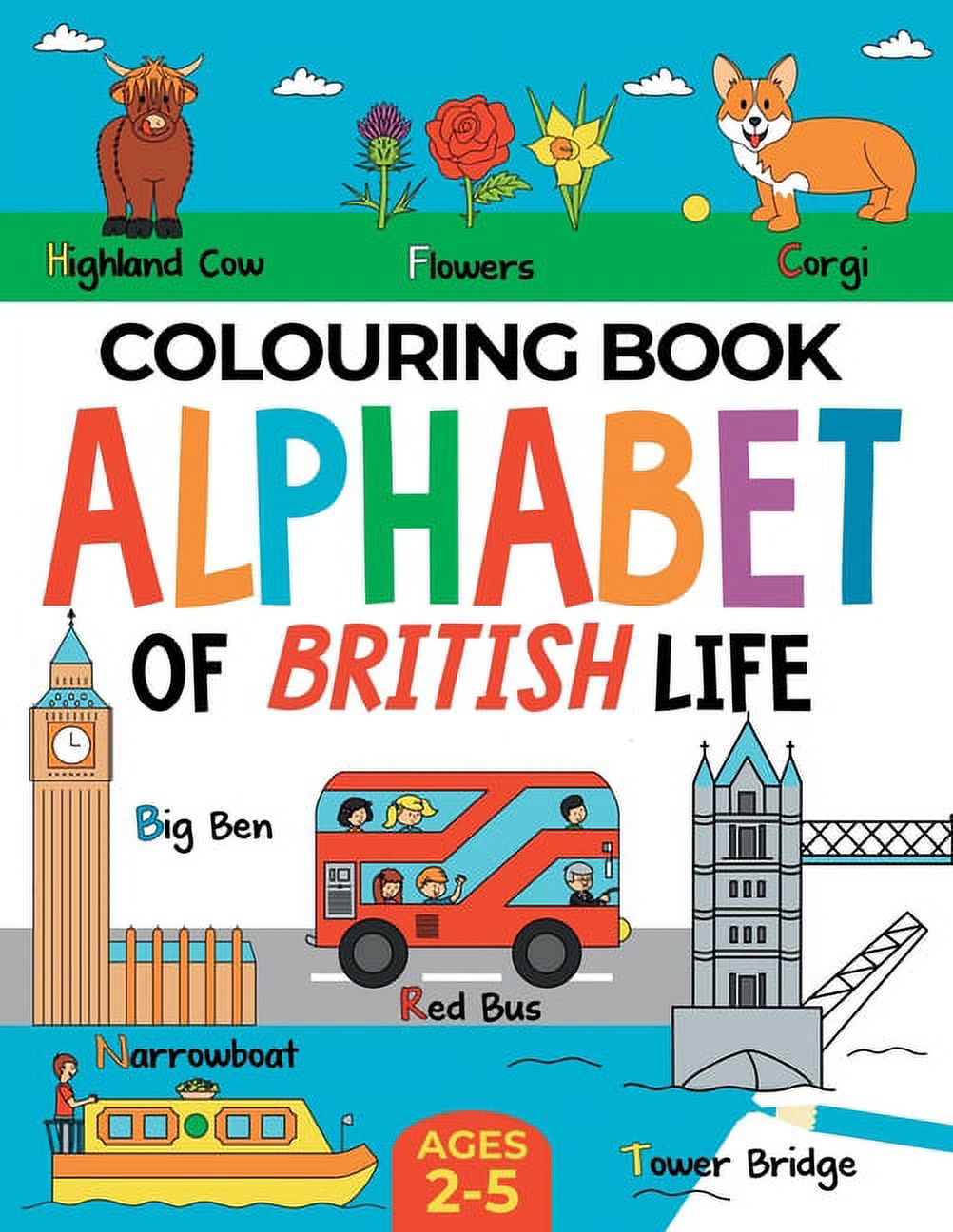 Alphabet - Colour and Learn British Colouring Book for Children ...