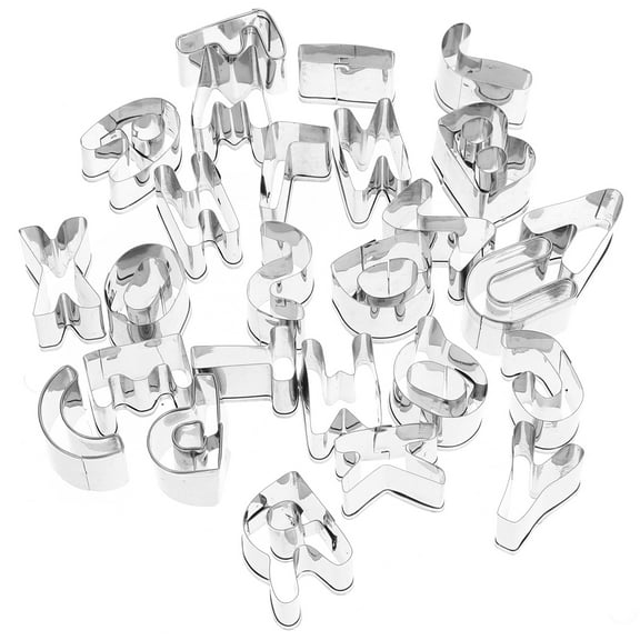 ifundom Alphabet Cookie Cutters Set Stainless Steel Baking Tools for Kitchen Design Letter Shaped Cutters
