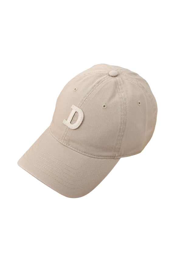 Alphabet D Print Sun Protection Baseball Cap Adjustable Outdoor Athletic Visor Sport Hat Design IV
