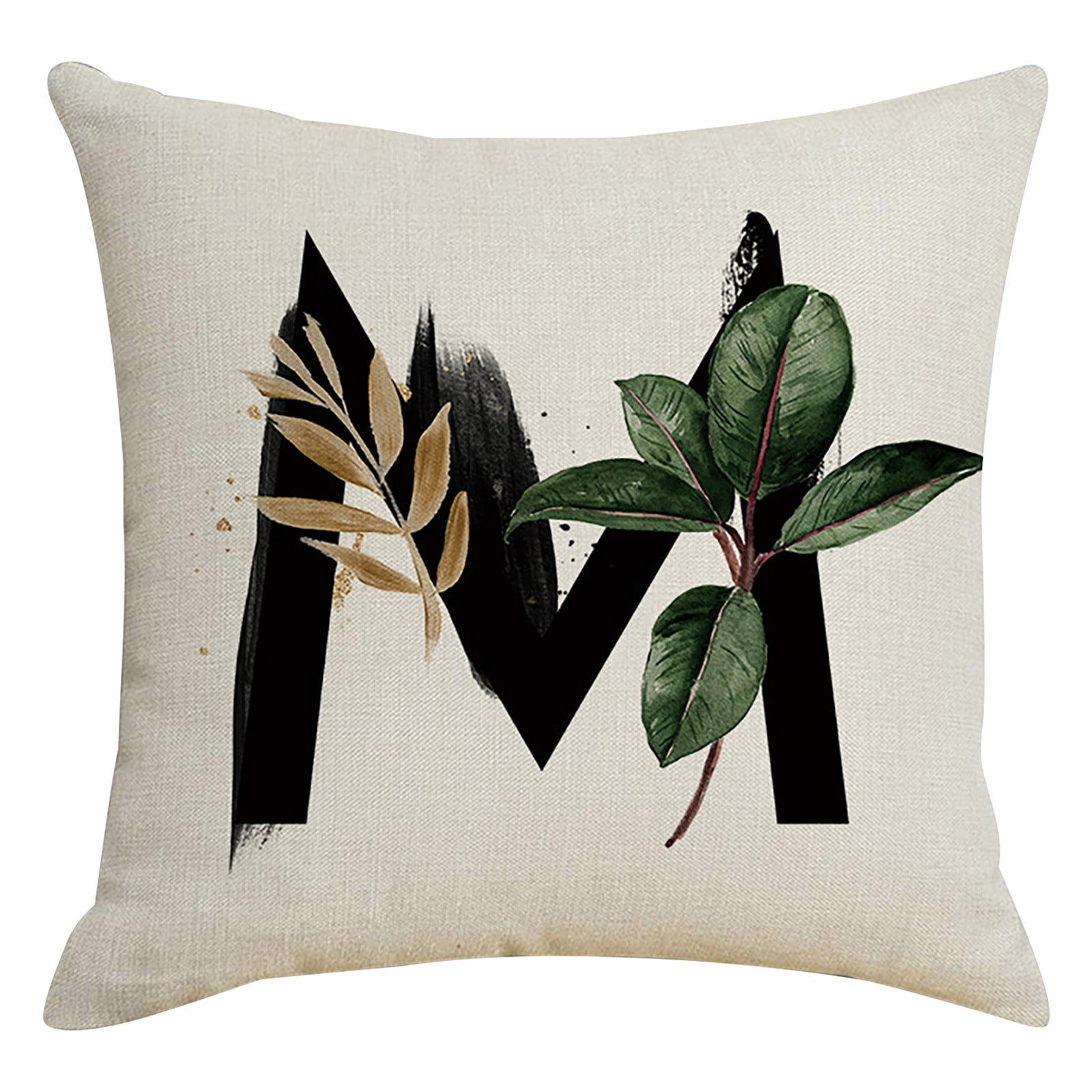 Alphabet Decorative Pillow Covers 18x18 Inch Pink Letter A Pillow