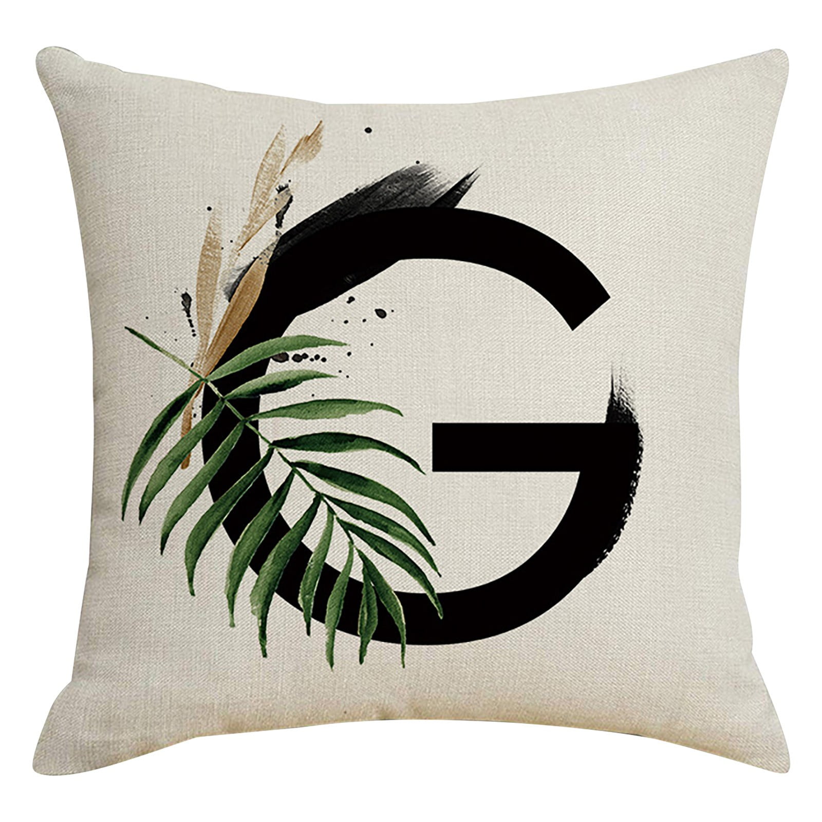 Alphabet Decorative Pillow Covers 18x18 Inch Pink Letter A Pillow