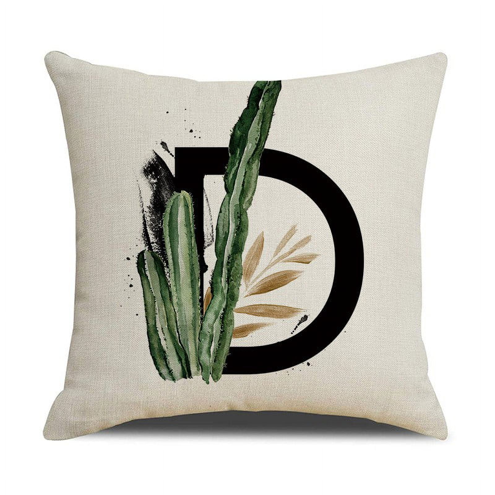 Alphabet Decorative Pillow Covers 18X18 Inch Pink Letter A Pillow