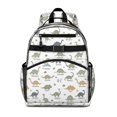 thumbnail image 1 of Alphabet Dinosaur Names Chart Pattern Cute School Backpack Bag for School with Padded Back and Adjustable Shoulder Straps 15.25"x11.5"x5.25", 1 of 5