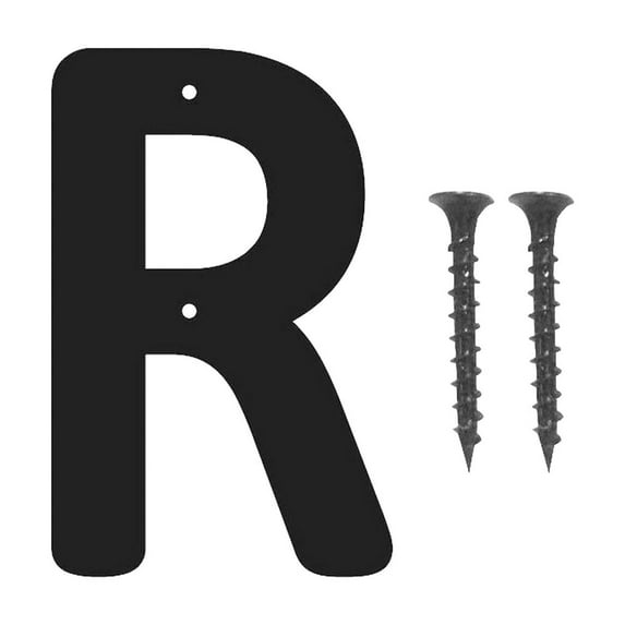 Door Hanging Decoration - Household Doorplate - Black Modern Address Number Outdoor Mailbox Number Metal House Number And Letter For House Apartment Garage Decorative Sign (3" A) - 1X Letter