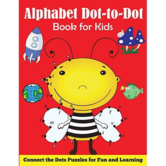 Pre-Owned Alphabet Dot-to-Dot Book for Kids: Connect the Dots Puzzles for Fun and Learning Paperback