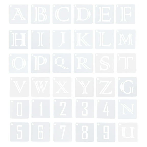 Toyandona Drawing Stencils Template Pet White 36Pcs