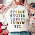 Alphabet DrrSeeuss Christmas Shirt, Doodle Alphabet Shirt, Cat In The