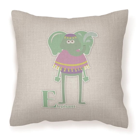Alphabet E For Elephant Fabric Decorative Pillow