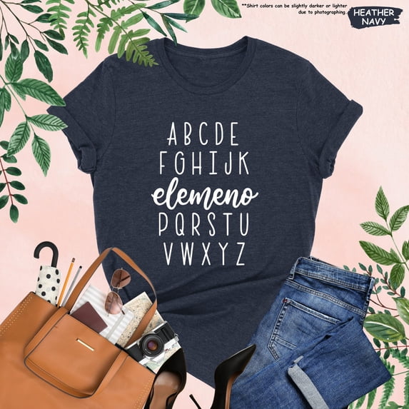 Alphabet Elemeno Kindergarten Teacher T-Shirt - Walmart.com