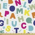 thumbnail image 1 of Ambesonne Alphabet Fabric by the Yard Upholstery, Simple Colorful Letters, 10 Yards, Multicolor, 1 of 4