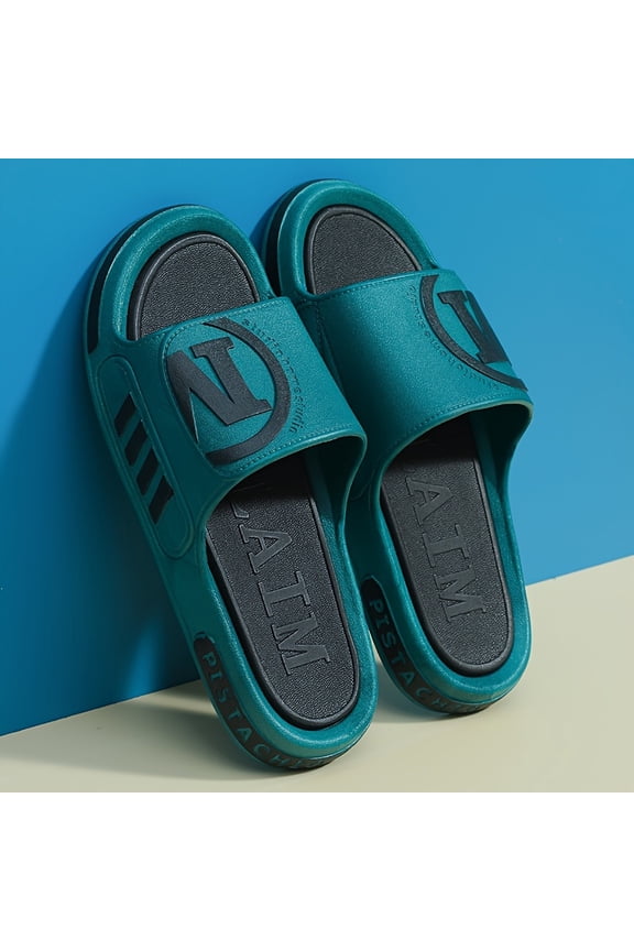 Alphabet Fashion Slides - Vibrant Creative Design, Ultra-Lightweight, Breathable, Open-Toe, Comfortable Slippers for Indoor, Outdoor, Beach, Shower, Spring, and Summer Wear