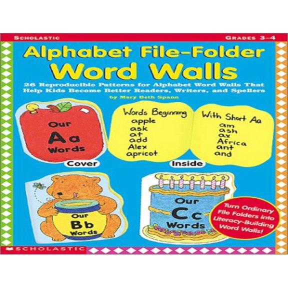 Pre-Owned Alphabet File-Folder Word Walls: 26 Reproducible Patterns for Alphabet Word Walls That Help Kids Become Better Readers, Writers, and Spellers, 9780439260787, 0439260787, Paperback,