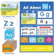 Alphabet Flash Cards Pocket Chart - ABC Letter Wall Chart for Toddlers - Preschool & Kindergarten Classroom Must Haves - Homeschool Learning Center