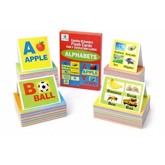 Xander & Xandra Early Childhood Early Development Flash Cards, Multicolor, 26 Count